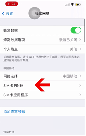 崂山苹果14维修网分享如何给iPhone14的SIM卡设置密码 